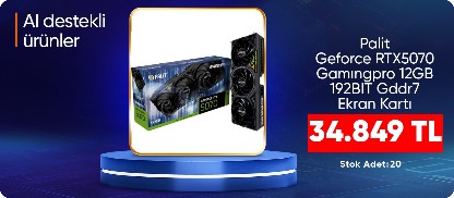 Palit Geforce RTX5070 Gamıngpro 12GB 192BIT Gddr7 Ekran Kartı 