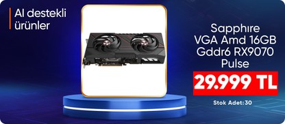 Sapphıre VGA Amd 16GB Gddr6 RX9070 Pulse Ekran Kartı