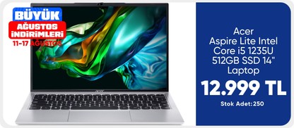 Acer Aspire Lite Intel Core i5 1235U 512GB SSD 14" Laptop