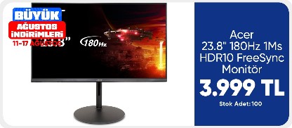 Acer 23.8" 180Hz 1Ms HDR10 FreeSync Monitör