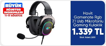 Havit Gamenote Rgb 7.1 Usb Mikrofonlu Gaming Kulaklık