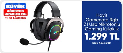 Havit Gamenote Rgb 7.1 Usb Mikrofonlu Gaming Kulaklık