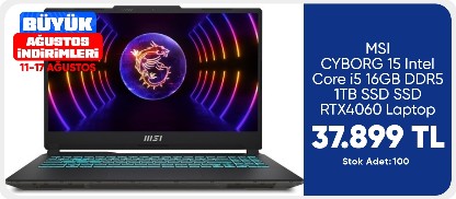 MSI CYBORG 15 Intel Core i5 16GB DDR5 1TB SSD SSD RTX4060 Laptop