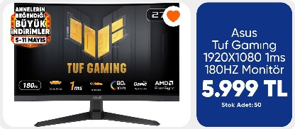 Asus Tuf Gamıng 1920X1080 1ms 180HZ Monitör