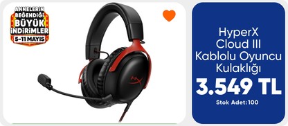 HyperX Cloud III – Kablolu Oyuncu Kulaklığı