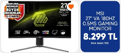 MSI 27" VA 180HZ 0.5MS GAMING MONITOR