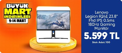 Lenovo Legion R24E 23.8" Fhd IPS 0.5ms 180Hz Gaming Monitör 67CCGAC4TK