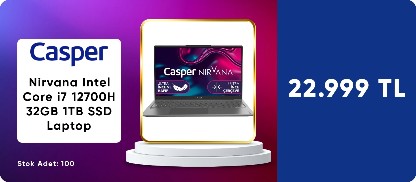 Casper Nirvana Intel Core i7 12700H 32GB 1TB SSD Laptop