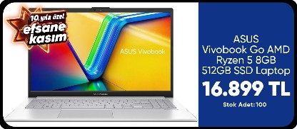 ASUS Vivobook Go AMD Ryzen 5 8GB 512GB SSD Laptop