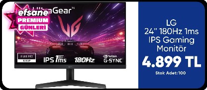 LG 24'' 180Hz 1ms IPS Gaming Monitör