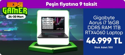 Gigabyte Aorus i7 16GB DDR5 RAM 1TB RTX4060 Laptop