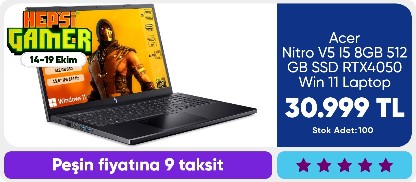Acer Nitro V5 I5 8GB 512 GB SSD RTX4050 Win 11 Laptop