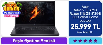 Acer Nitro V 15 AMD Ryzen 5 16GB 512GB SSD  Win11 Home Laptop