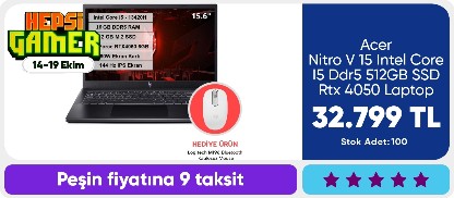 Acer Nitro V 15 Intel Core I5 Ddr5 512GB SSD Rtx 4050 Laptop