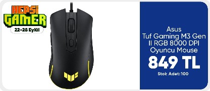Asus Tuf Gaming M3 Gen II RGB 8000 DPI Oyuncu Mouse