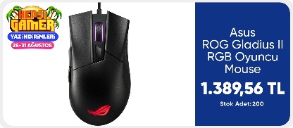 Asus ROG Gladius II RGB Oyuncu Mouse