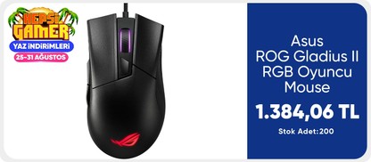 Asus ROG Gladius II RGB Oyuncu Mouse