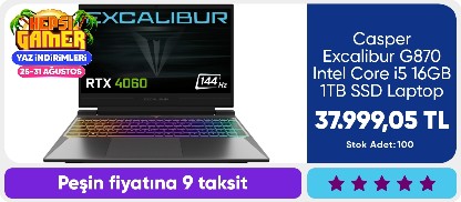 Casper Excalibur G870 Intel Core i5 16GB 1TB SSD Laptop