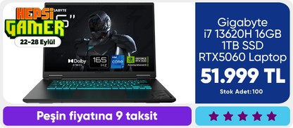 Gigabyte i7 13620H 16GB 1TB SSD RTX5060 Laptop