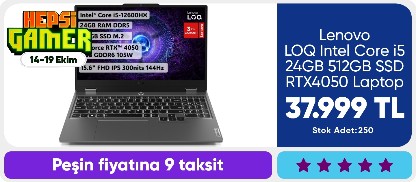 Lenovo LOQ Intel Core i5 24GB 512GB SSD RTX4050 Laptop