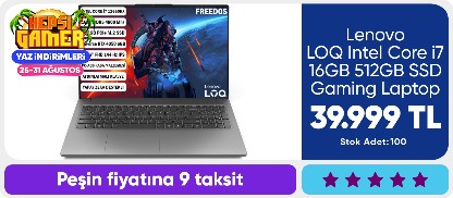 Lenovo LOQ Intel Core i7  16GB 512GB SSD  Gaming Laptop
