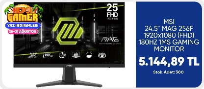 MSI 24.5" MAG 16:9 FLAT IPS 180HZ 1MS GAMING MONITOR5
