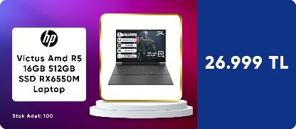 HP Victus Amd R5 16GB 512GB SSD RX6550M Laptop