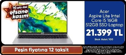 Acer Aspire Lite Intel Core i5 16GB 512GB SSD Laptop