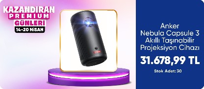 Anker Nebula Capsule 3 Akıllı Taşınabilir Projeksiyon Cihazı - 1080P - D2425 (Anker Türkiye Garantili)