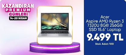 Acer Aspire AMD Ryzen 3 7320U 8GB 256GB SSD 15.6" Laptop