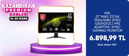 MSI 27" MAG 27C6X 1920x1080 (FHD) 16:9 CURVE 1500R VA 250HZ(OC) 1MS ADAPTIVE-SYNC GAMING MONITOR