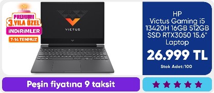HP Victus Gaming i5 13420H 16GB 512GB SSD RTX3050 15.6" Laptop