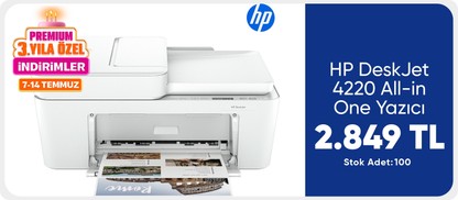 HP DeskJet 4220 All-in-One Yazıcı, Baskı, Kopyalama, Tarama, Kablosuz, Mobil faks gönderme, 54R37B