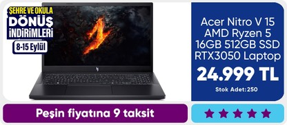 Acer Nitro V 15 AMD Ryzen 5  16GB 512GB SSD RTX3050  Laptop