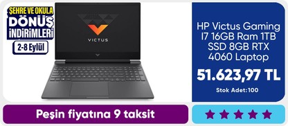 HP Victus Gaming  I7 16GB Ram 1TB SSD 8GB RTX 4060 Laptop