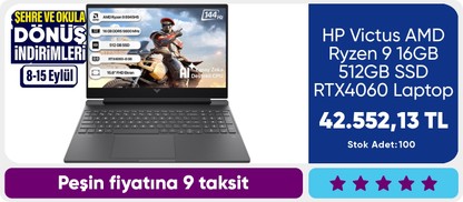 HP Victus AMD Ryzen 9 16GB 512GB SSD RTX4060 Laptop