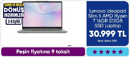 Lenovo Ideapad Slim 5 AMD Ryzen 7 16GB 512GB SSD Laptop