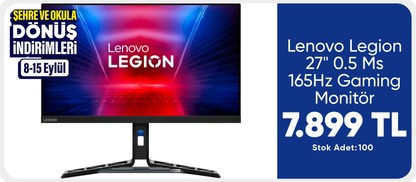 Lenovo Legion 27" 0.5 Ms 165Hz Gaming Monitör 