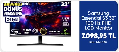 Samsung Essential S3 32" 100 Hz FHD LCD Monitör		