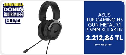 Asus TUF GAMING H3 GUN METAL  KULAKLIK