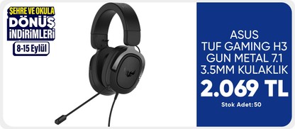 Asus TUF GAMING H3 GUN METAL  KULAKLIK