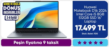 Huawei Matebook D16 2024 Intel Core i5 8GB 512GB SSD 16" Laptop