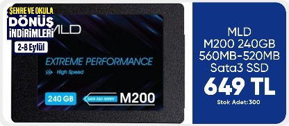 MLD M200 240GB 560MB-520MB Sata3 SSD		