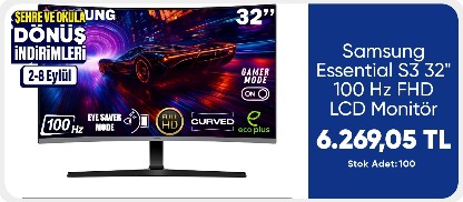 Samsung Essential S3 32" 100 Hz FHD LCD Monitör		