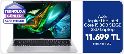 Acer Aspire Lite  Intel Core i5 8GB 512GB SSD Laptop