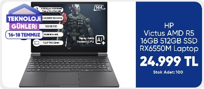 HP Victus AMD R5 16GB 512GB SSD RX6550M Laptop