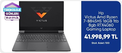 Hp Victus  Amd Ryzen 7-8845HS 16GB 1tb 8gb RTX4060 Gaming Laptop