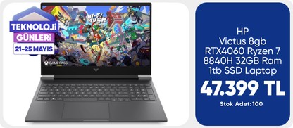 HP Victus 8gb RTX4060 Ryzen 7 8840H 32GB Ram 1tb SSD Laptop