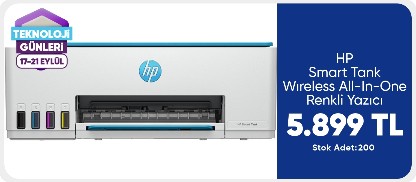 HP Smart Tank - Wıreless All-In-One Renkli Mürekkep Püskürtmeli Tanklı Yazıcı