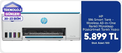 HP 596 Smart Tank - Wıreless All-In-One Renkli Mürekkep Püskürtmeli Tanklı Yazıcı 9B2C6A
